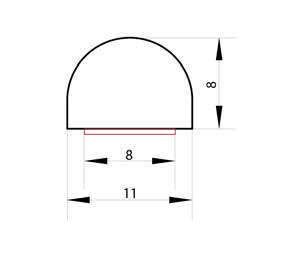 dekoratif mobilya profilleri 11 08 mm kesit