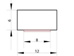 dekoratif mobilya profilleri 12 06 mm kesit